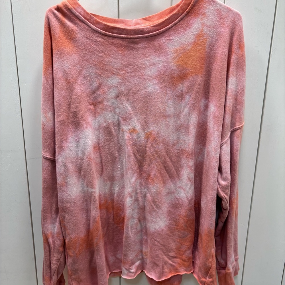 GreenTea Pink and Orange Tie-Dye jogger set
